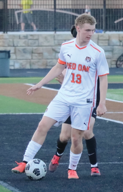 Pace Charlie earned honorable mention All-Hawkeye 10 Conference honors after sharing the team lead with seven goals this season. (Joel Stevens/ The Red Oak Express)
