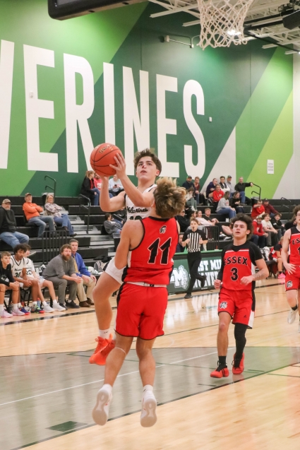 Mason Camden overcame a bloody nose suffered in the first half to scored a game-high 27 points in a win over Essex. (Submitted photo)