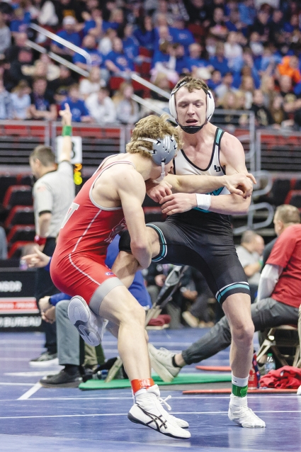 Southwest Valley’s Gavin Wetzel went 2-2 at the Iowa State Wrestling Meet in Des Moines.(Submitted photo)
