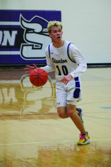 Senior Evan Gettler holds the Stanton High School record for most treys. (Joel Stevens/ The Red Oak Express)